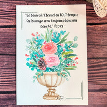 Charger l'image dans la galerie, Bouquet d'hiver à l'aquarelle, tout en douceur avec verset biblique