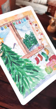 Charger l'image dans la galerie, Illustration aquarelle de Noël : Ambiance Festive pour Votre Intérieur