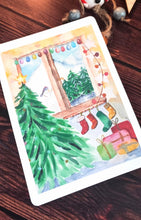 Charger l'image dans la galerie, Illustration aquarelle de Noël : Ambiance Festive pour Votre Intérieur