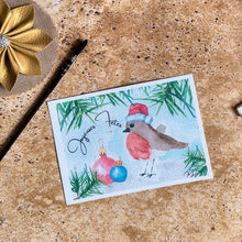 Charger l'image dans la galerie, Carte postale le rouge gorge et son bonnet de Noël