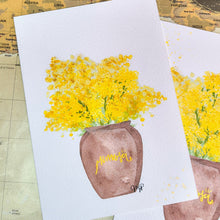 Charger l'image dans la galerie, Carte postale bouquet de mimosa à l'aquarelle