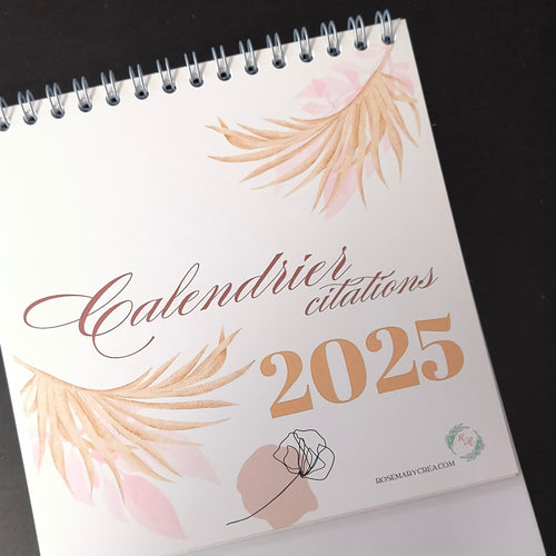 Calendrier 2025 avec citations